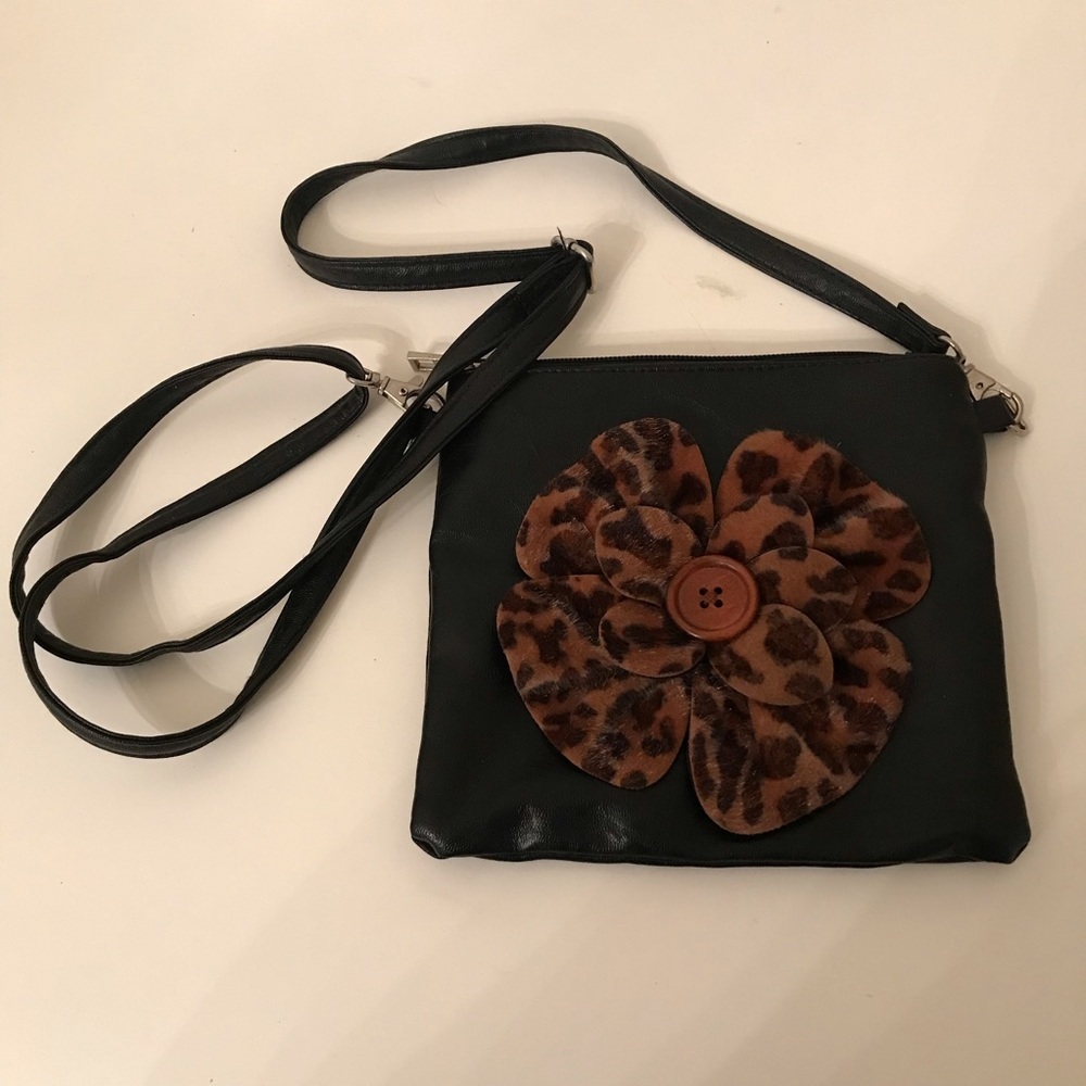 Sax Cheeta Print Crossbody